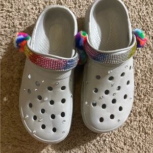 Colorful Clogs with Rainbow Strap